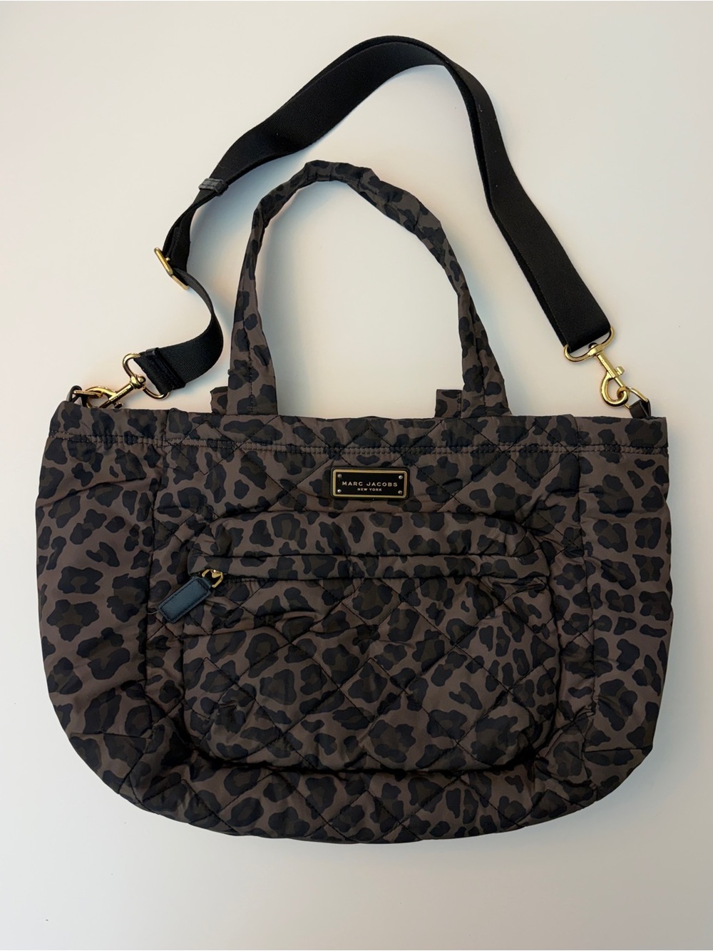 Marc Jacobs Leopard Print Quilted Diaper Bag